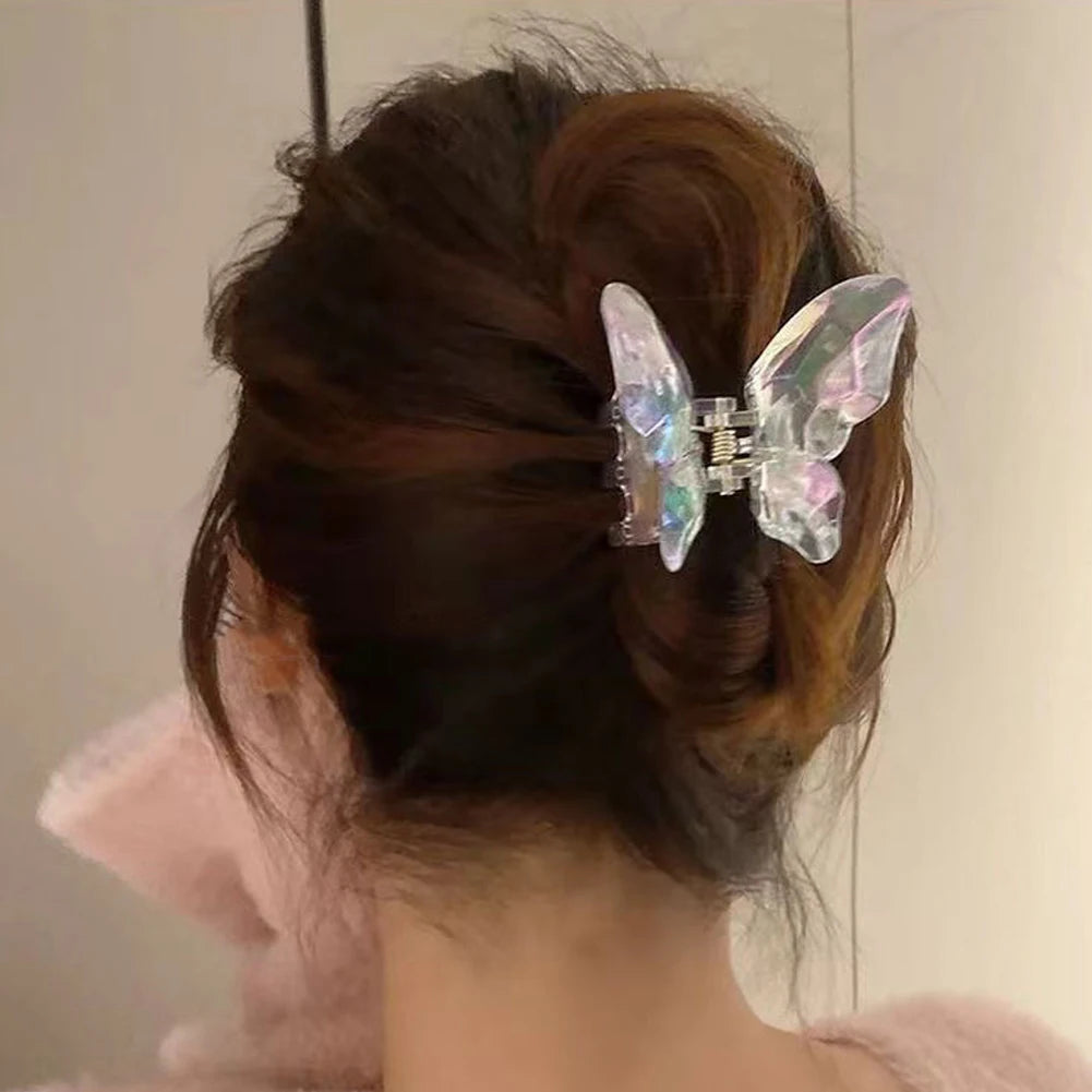 Butterfly Hair Claw for Women Girls Acrylic Hair Accessories Sweet Hair Claw Clips Crab Simple Hair Clamps Chic Hair Clip